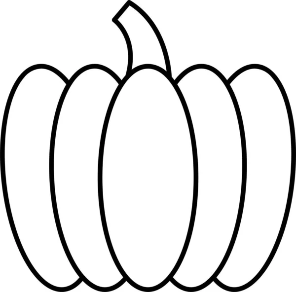 Calabaza Fruta Orgánica Icono — Archivo Imágenes Vectoriales