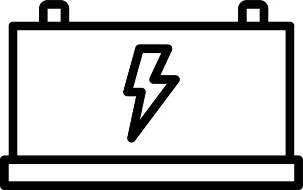 Icono Del Acumulador Del Inversor Batería — Vector de stock