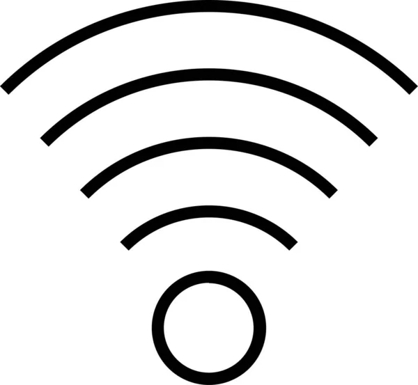 Wifi Trådlöst Internet Ikonen Konturstil — Stock vektor