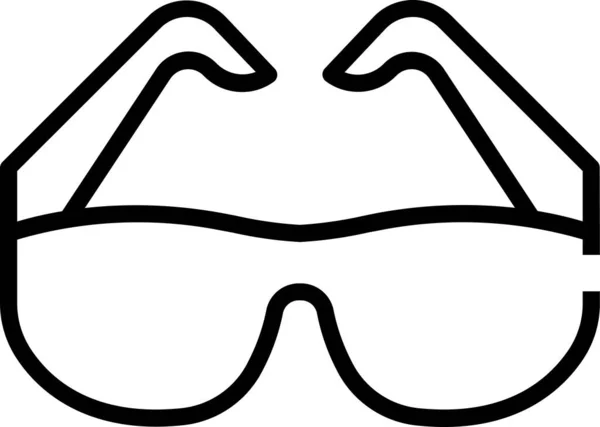 Bril Specs Mode Pictogram Omtrek Stijl — Stockvector