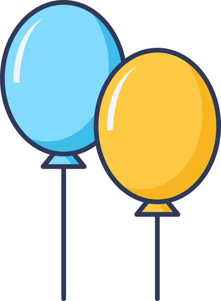 Ballon Geburtstagsfeier Ikone — Stockvektor