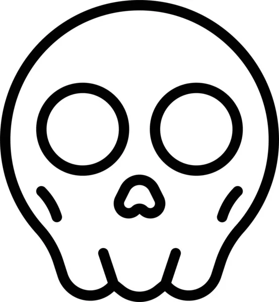 半身像中的骨头死亡图标 — 图库矢量图片