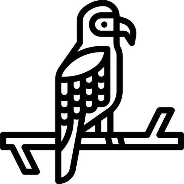 Pluma Selva Guacamayos Icono — Vector de stock