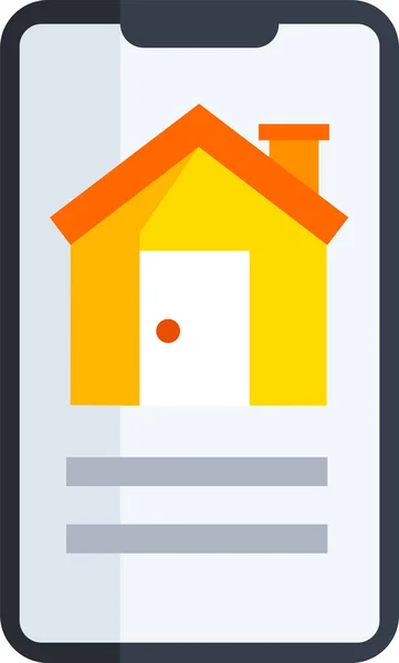 Smartphone Acheter Icône Immobilière Dans Style Plat — Image vectorielle
