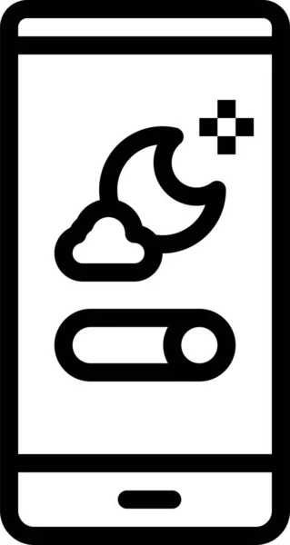Alert Electronics Mobile Icon Outline Style — стоковый вектор