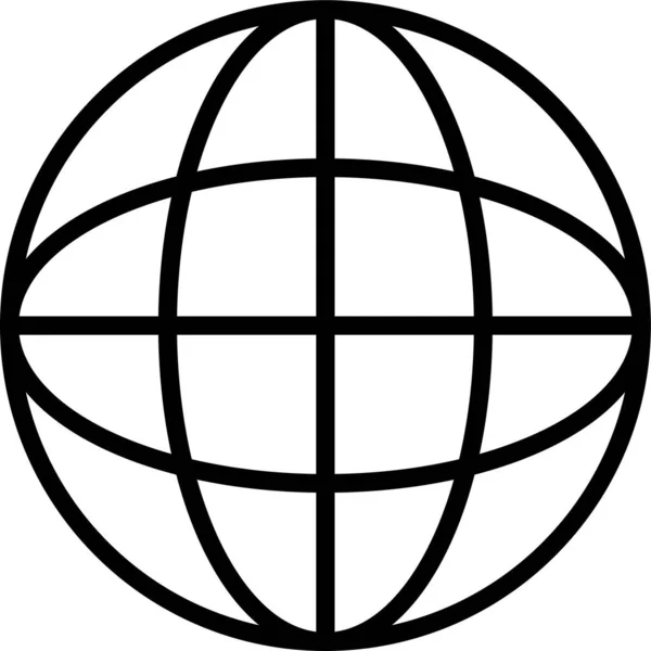 Globe Planet Web Icon — Stock Vector