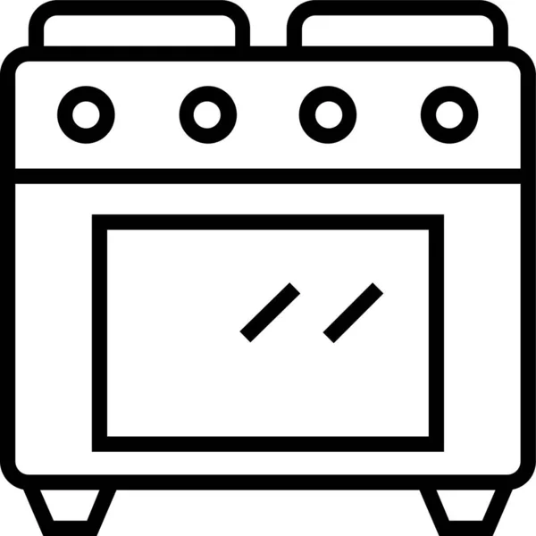 Ikona Urządzenia Kuchni Stylu Zarysu — Wektor stockowy
