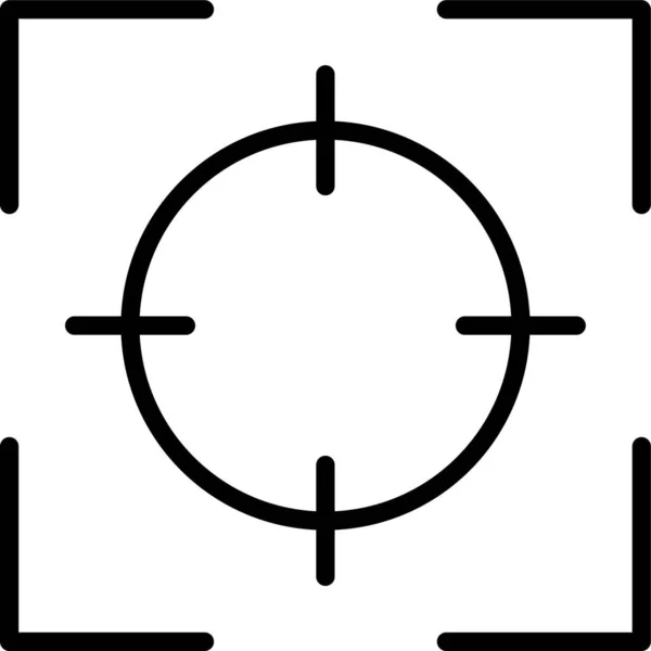 Иконка Целевой Стрельбы Стиле Контура — стоковый вектор