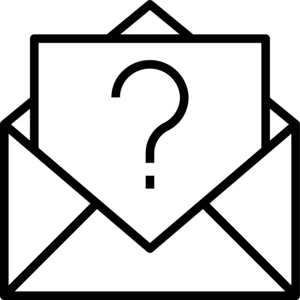 Mail Ikona Listu Zarysie Stylu — Wektor stockowy