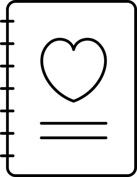 Значок Сердца Дневника — стоковый вектор