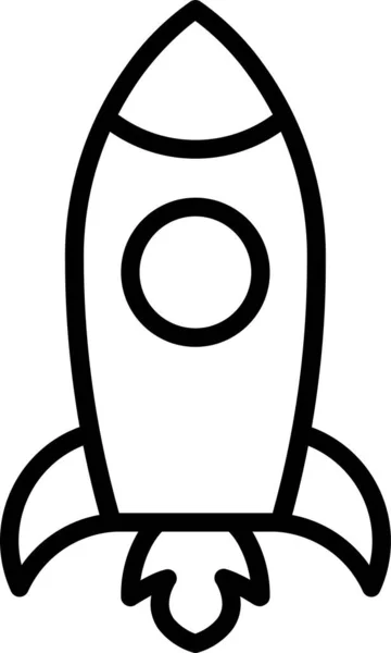 Rocket Launch Spacecraft Icon — Stock Vector
