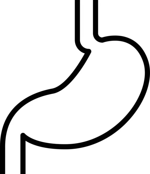 Icono Partes Órganos Anatomía Estilo Contorno — Vector de stock