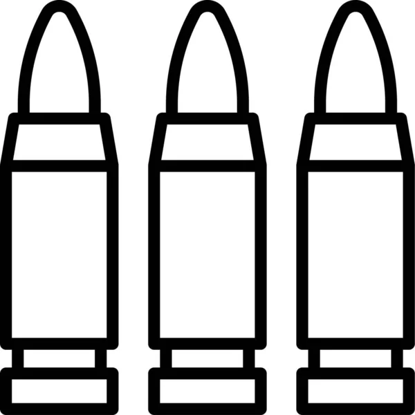 Balas Ícone Arma Munição Estilo Esboço — Vetor de Stock