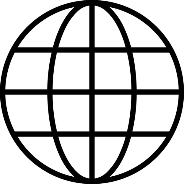 Иконка Глобального Сетевого Соединения Стиле Наброска — стоковый вектор