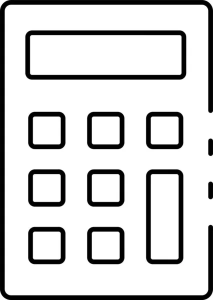 Calculation Technology Mathematical Icon Outline Style — Stock Vector