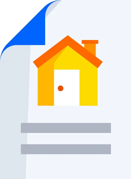 Alquilar Comprar Icono Propiedad Estilo Apartamento — Vector de stock