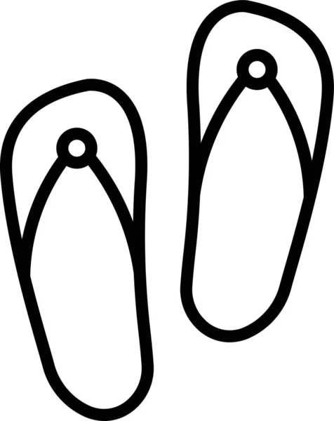 Иконка Обуви Флипфлопа — стоковый вектор