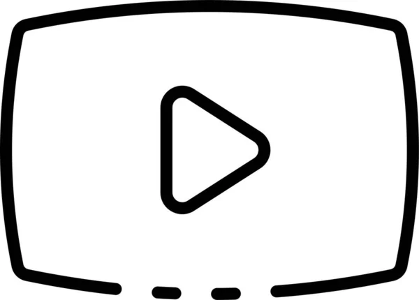 Video Control Movie Icon Umrissstil — Stockvektor