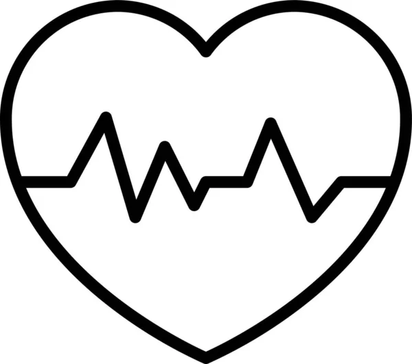 Corazón Latido Cardiología Viva Icono — Vector de stock