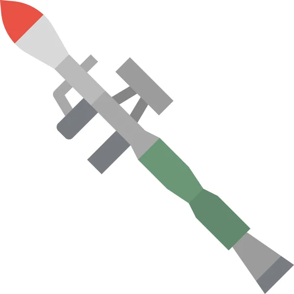 Ikona Granatów Bazooka Armii Płaskim Stylu — Wektor stockowy