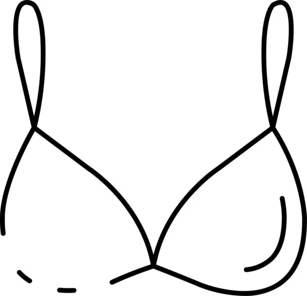 Soutien Gorge Mode Vêtements Icône — Image vectorielle