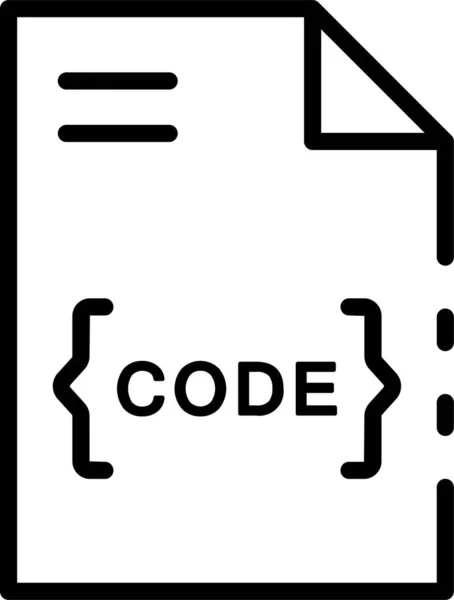 Ikona Dokumentu Kódu Souboru — Stockový vektor