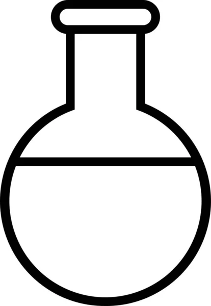 Ikona Chemického Vzdělávání Baňce — Stockový vektor