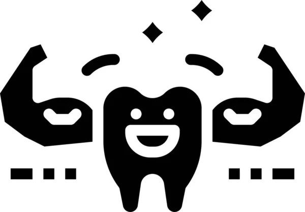 Zubní Zubní Lékař Ikona Pevném Stylu — Stockový vektor