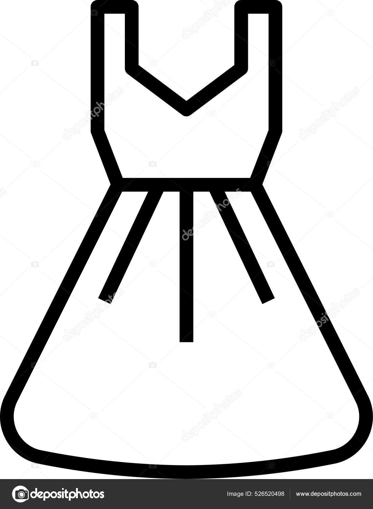 Dress Outline Icon 9244351 Vector Art at Vecteezy