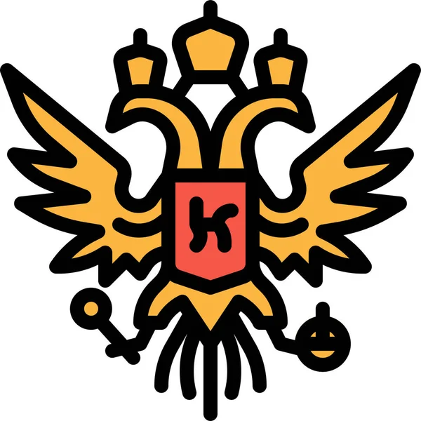 Wappen Wappen Symbol Ausgefülltem Outline Stil — Stockvektor