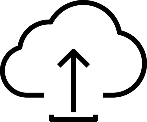 Cloud Speichertechnologie Ikone Umrissen — Stockvektor