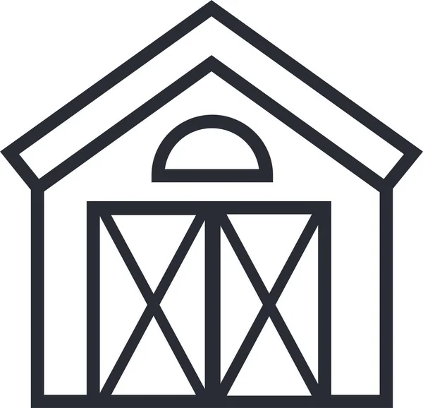 Entrepôt Acheter Icône Immobilier Dans Style Contour — Image vectorielle