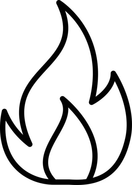 Danger Flamme Icône Combustion — Image vectorielle