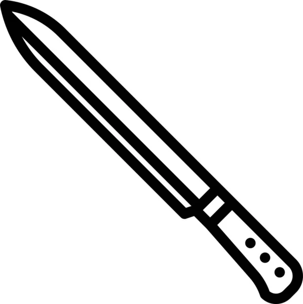 Icône Couteau Coupe Alimentaire — Image vectorielle