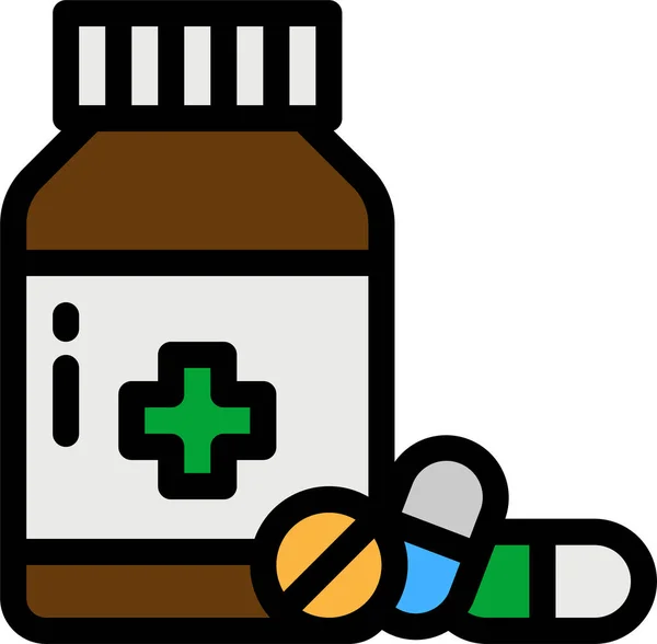 Cápsulas Medicamentos Icono Medicación — Vector de stock