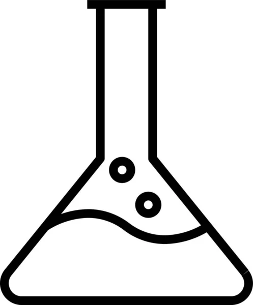 Baňka Chemie Věda Ikona — Stockový vektor