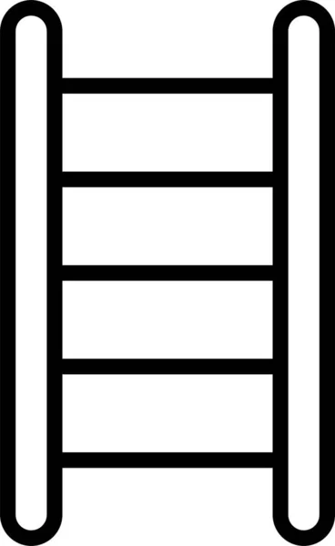 楼梯阶梯木匠图标 轮廓风格 — 图库矢量图片