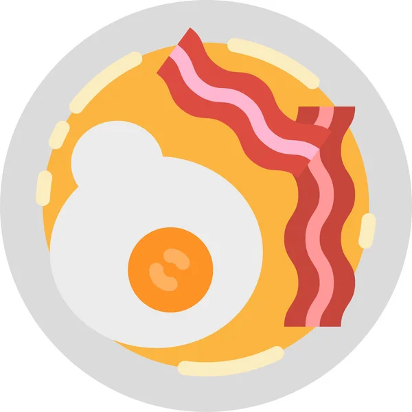 Bacon Breakfast Egg Icon Hospitals Healthcare Category — Stock Vector