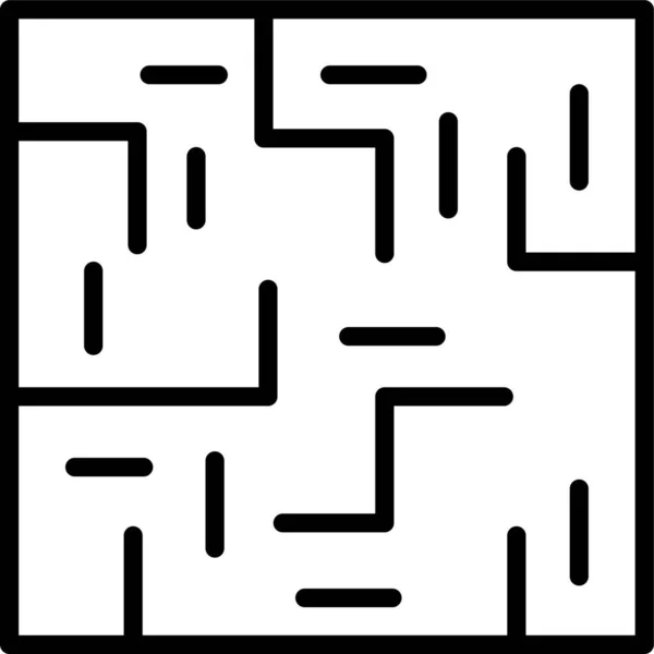 Maze Way Complex Icon — Stock Vector