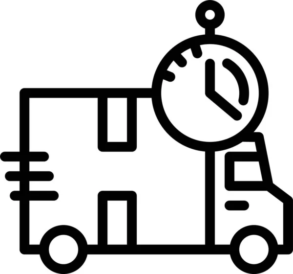 Klocka Leverans Logistik Ikon — Stock vektor