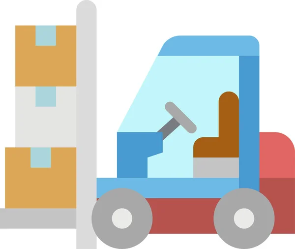 Cargo Forklift Freight Icon Shipping Delivery Fulfillment Category — Stock Vector