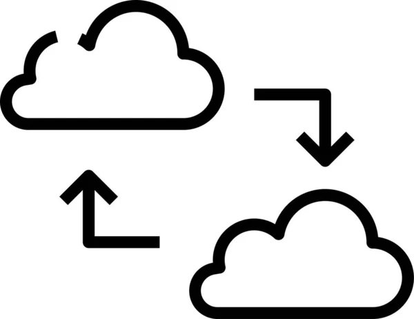 Ikona Úložiště Cloudových Dat — Stockový vektor