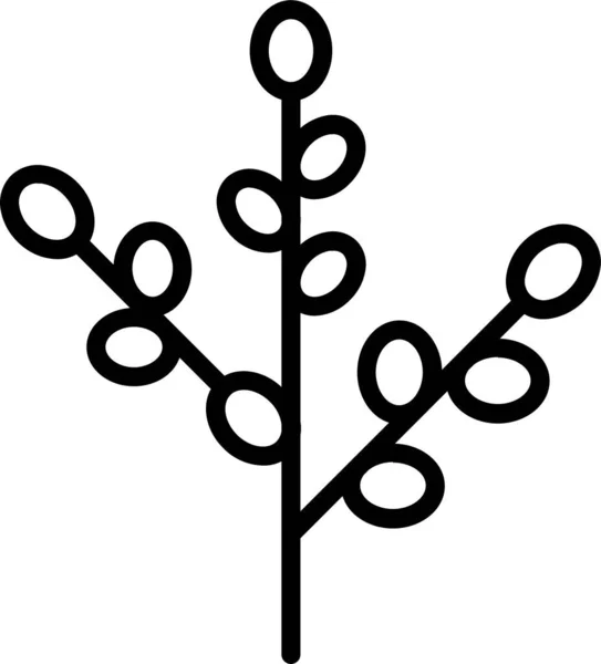 Икона Ботанической Природы Растений Стиле Наброска — стоковый вектор