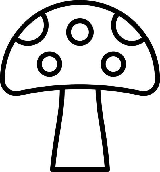 Champignon Champignon Schimmel Icoon Outline Stijl — Stockvector