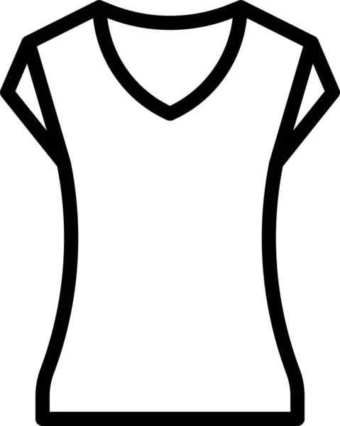 Ropa Ropa Camisa Icono Estilo Del Esquema — Archivo Imágenes Vectoriales