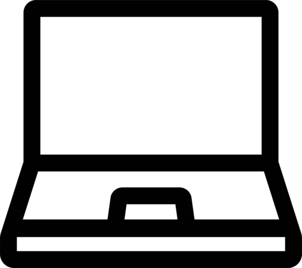 Computer Laptop Notebook Icon Outline Style — Stock Vector