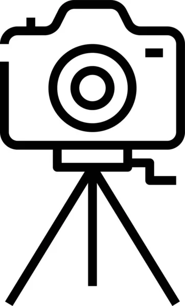 アウトラインスタイルでのカメラ写真のアイコン — ストックベクタ