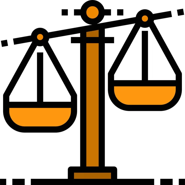 Sędzia Ikona Prawa Sprawiedliwości Stylu Wypełnionym — Wektor stockowy