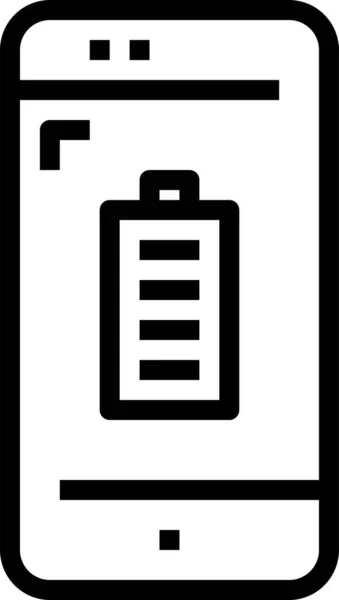 Battery Full Communication Icon Outline Style — Stock Vector