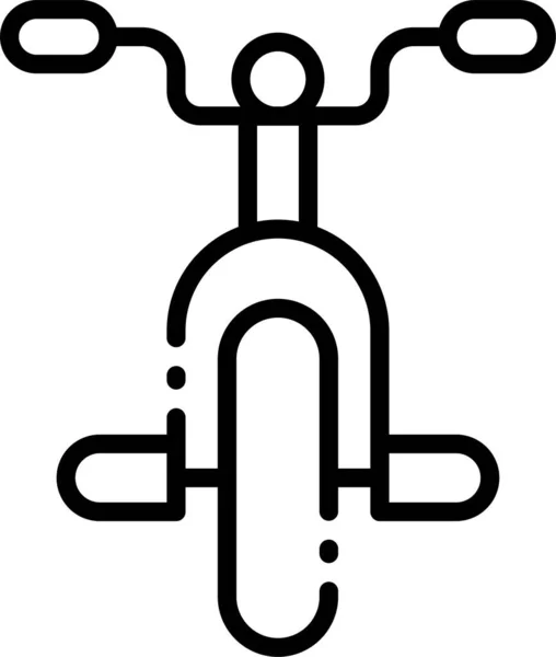 Fiets Fiets Vervoer Pictogram Omtrek Stijl — Stockvector